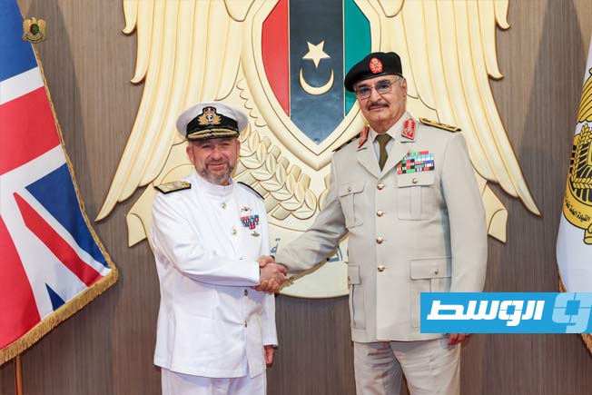 Marshal Haftar meets UK Defence Senior Advisor Edward Ahlgren in Benghazi