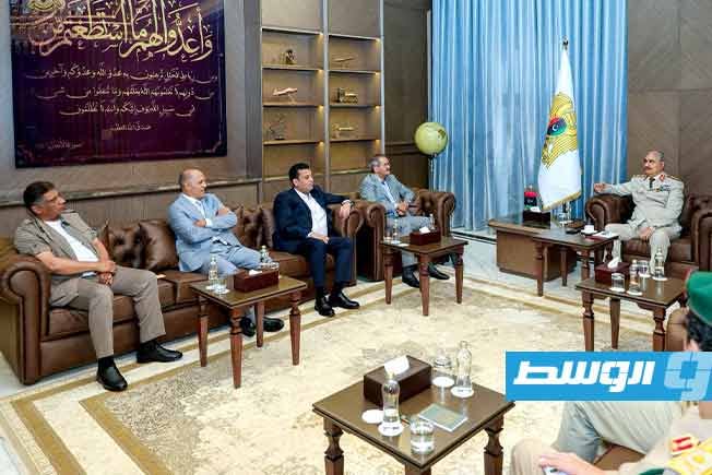 Representatives at the mini-dialogue brief Haftar on the progress of the 4+4 Committee’s work