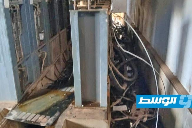 سرقة كوابل رئيسية تخرج محطة الإسكان الصناعي في بنغازي عن الخدمة