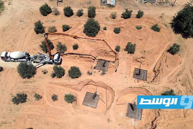 GECOL: Work continuing on the power transmission line from West Tripoli to Al-Taba