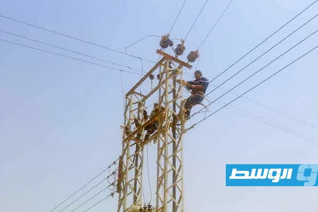 إعادة الكهرباء لمنطقة أبوهادي في سرت