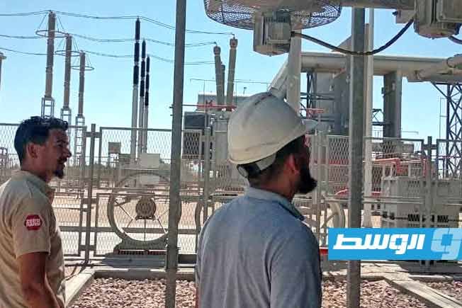 صيانة مراوح تبريد محولات محطة كهرباء السرير الغازية